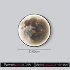 Moon Wall Lamp: Modern Simple Art Decoration for Living Room, Bedroom & Aisle