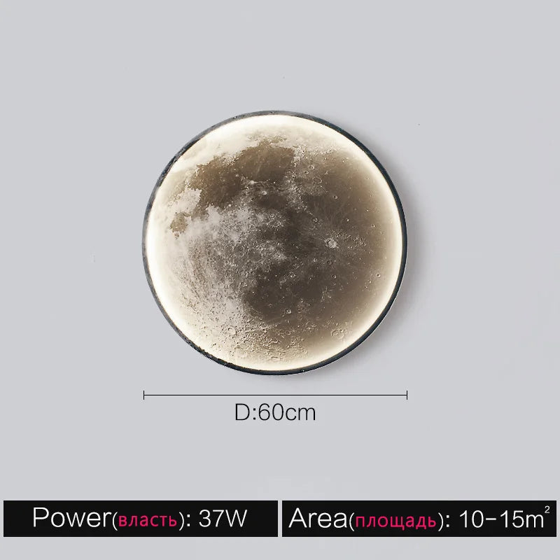 Moon Wall Lamp: Modern Simple Art Decoration for Living Room, Bedroom & Aisle