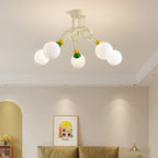 Nordic LED Pendant Light White Red 3 Heads 5Head Dining Room Kitchen Living Room