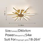 Flower Acrylic Chandelier, Indoor Living Room Bedroom Lamp, Gold Black White Glass