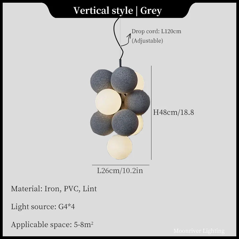 Ball LED Ceiling Chandelier Modern Creative Kitchen Island Bedroom Pendant Lights