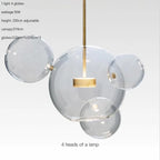 Glass Bubble Ball LED Chandelier Mickey Light for Restaurant, Bar, and Store