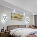 LED Wall Lamps Black White Light for Indoor Living Bedroom, Modern Design