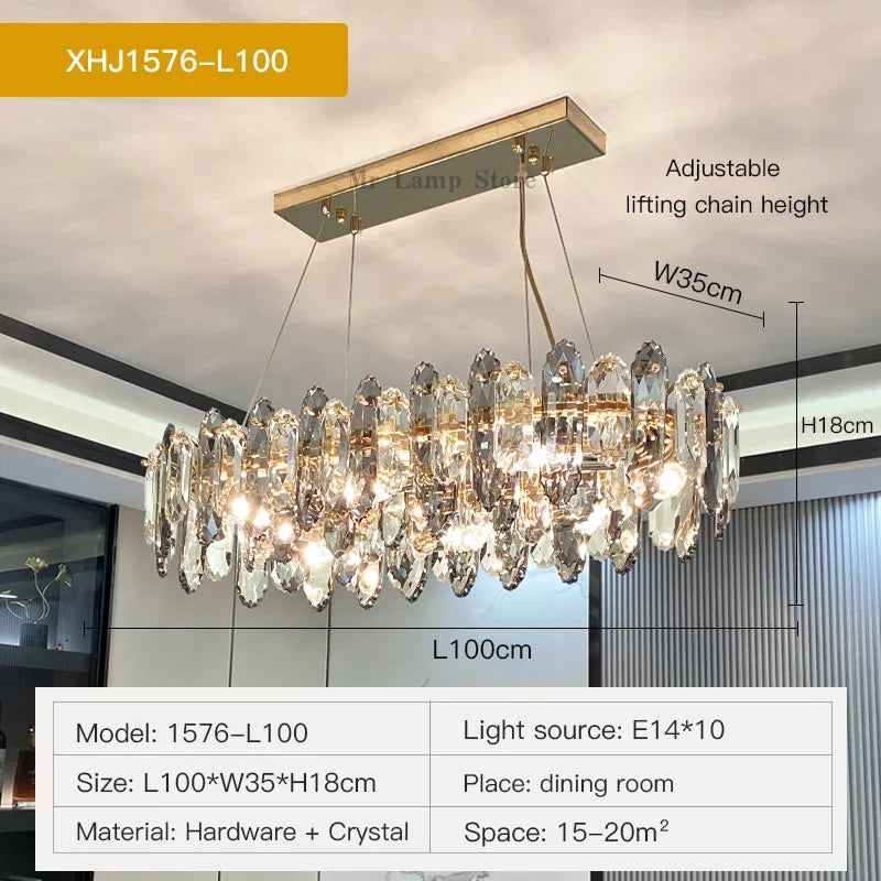 Crystal Chandelier: Luxury Nordic Post-modern Design for Living Room, Bedroom, Dining Room