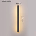 Black Waterproof LED Wall Light | Minimalist Outdoor Garden Balcony Terrace Decor