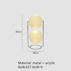 Nordic Personality Acrylic Ball Table Lamp Cream White LED Indoor Light