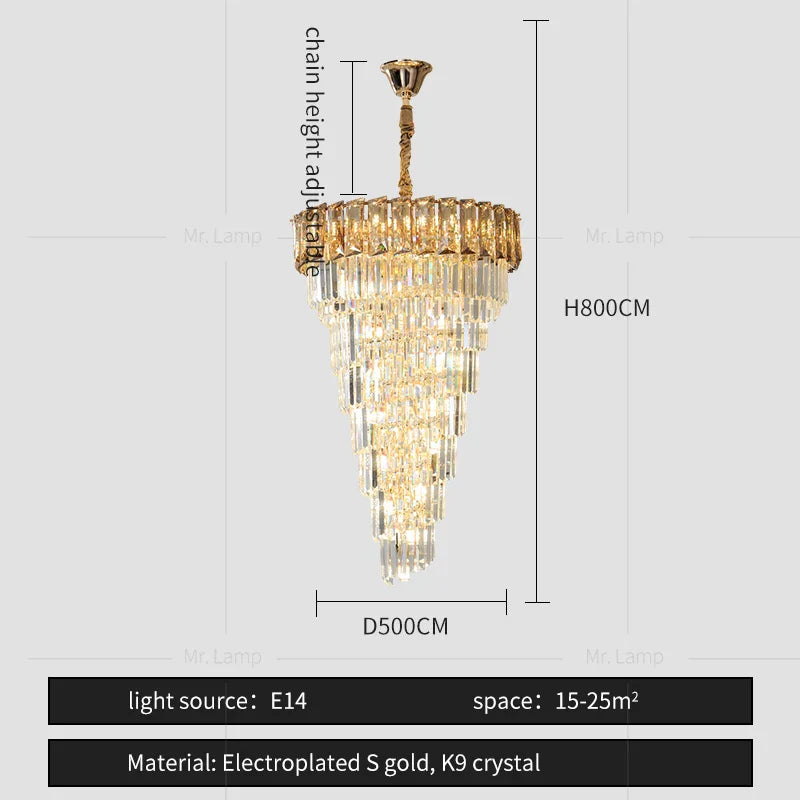 Amber Crystal Chandelier for Luxurious Living Spaces