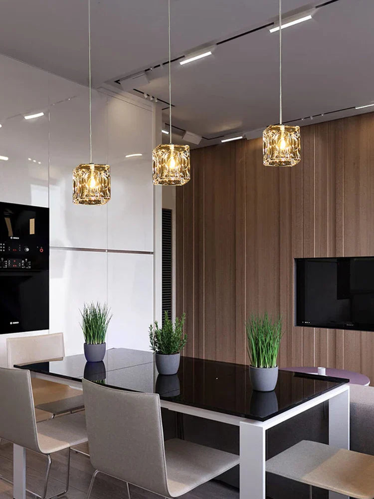 Crystal Chandelier Pendant Light for Modern Indoor Dining and Kitchen Lighting