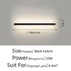 Acrylic LED Wall Lamps with Hooks for Bedroom Shelves & Background Wall Decor