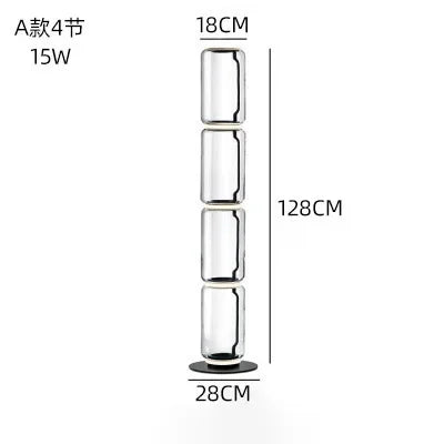 Glass Nordic LED Floor Lamp for Modern Indoor Living Room Decor