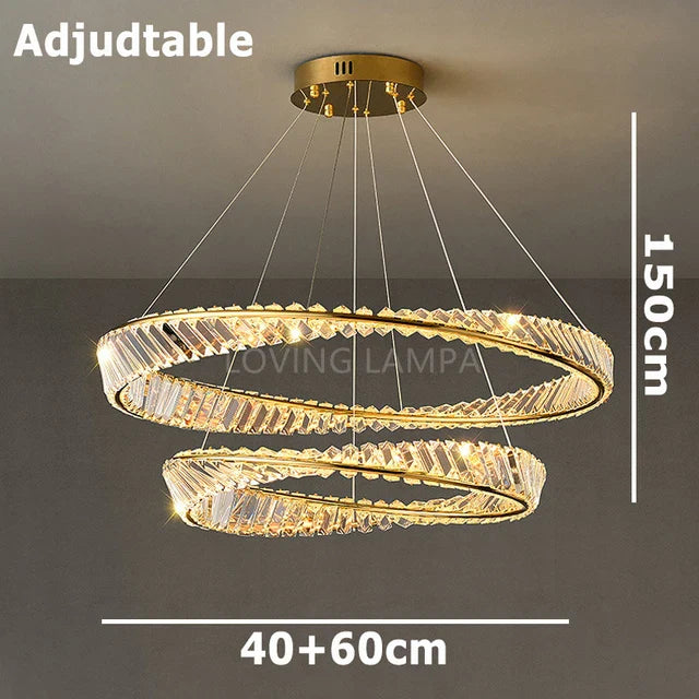 Crystal Stainless Steel Ceiling Pendant Light for Luxurious Living