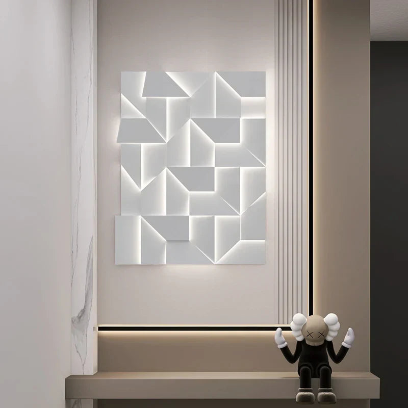 Nordic White LED Wall Lamp - Modern Simple Interior Bedside Lighting