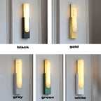 19.6＂LED Marble Wall Sconce - Modern Indoor Bedside Lighting for Living Room