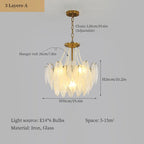 Feather Pendant Chandelier for Luxe Ceiling Decor in French Loft Style
