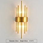 Crystal Gold LED Wall Sconce for Bedroom Living Room Home Decoration