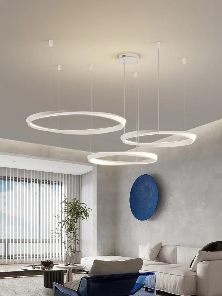 Modern Minimalist Ring Chandelier for Living Room, Bedroom, and Restaurant