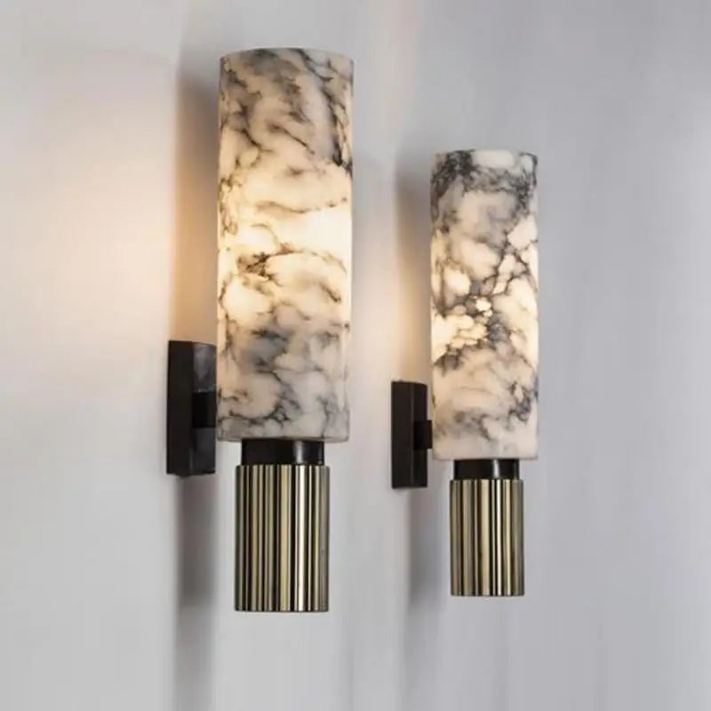 Marble Wall Lamp Copper Light Luxury Natural Marble Wall Lamp