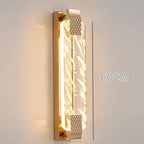 Crystal Wall Lamp for Living Room TV Background, Light Luxury Bedroom Bedside, Villa Stair