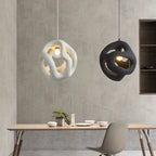 Wabi Sabi Pendant Light: Black & White Ball Lights for Restaurant, Bar, Home Decor