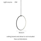 Minimalistic Pendant Light - Designer Ring Lamp for Office, Living Room, Bedroom