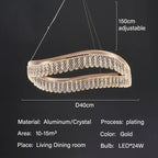 Crystal Chandelier Luxury LED Lighting for Living Dining Kitchen Bedroom