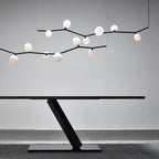 Glass Branch Chandelier: LED Home Decor Lighting for Living Room & Dining Table