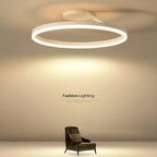 Minimalist Round LED Ceiling Chandelier | Aluminum Living Room Bedroom Light Fixtures