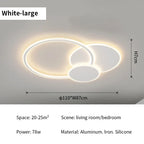 LED White Ceiling Chandelier with Remote Control