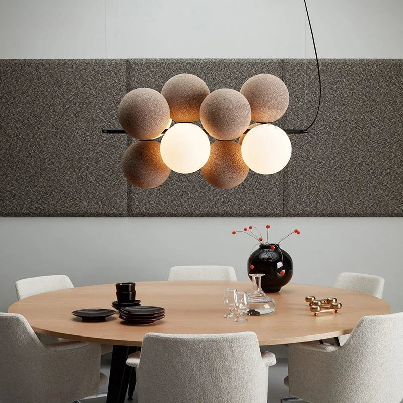 Flannelette Ball Chandelier: Modern Nordic Design for Stylish Interiors