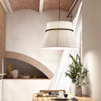Folie Pendant Light: Modern Fabric Lampshade for Bedroom & Dining Room