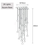 Crystal Ball Chandelier: Long Adjustable Staircase Pendant Light perfect for Home & Restaurant