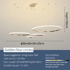Modern LED Pendant Lights Chrome/Gold Plated for Dining Living Kitchen