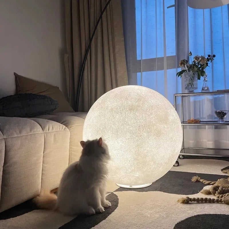 Nordic Moon LED Floor Lamp for Home Decoration and Bedroom Lighting