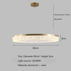 Luxury Nordic Chandelier Ring Ceiling Lamp for Modern Villa Living Room