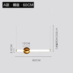 Modern Wand LED Pendant Light for Bedside Living Room, Hotel Hall Decor