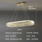 Crystal Pendant Chandelier: Modern Luxury LED Ceiling Light Fixture