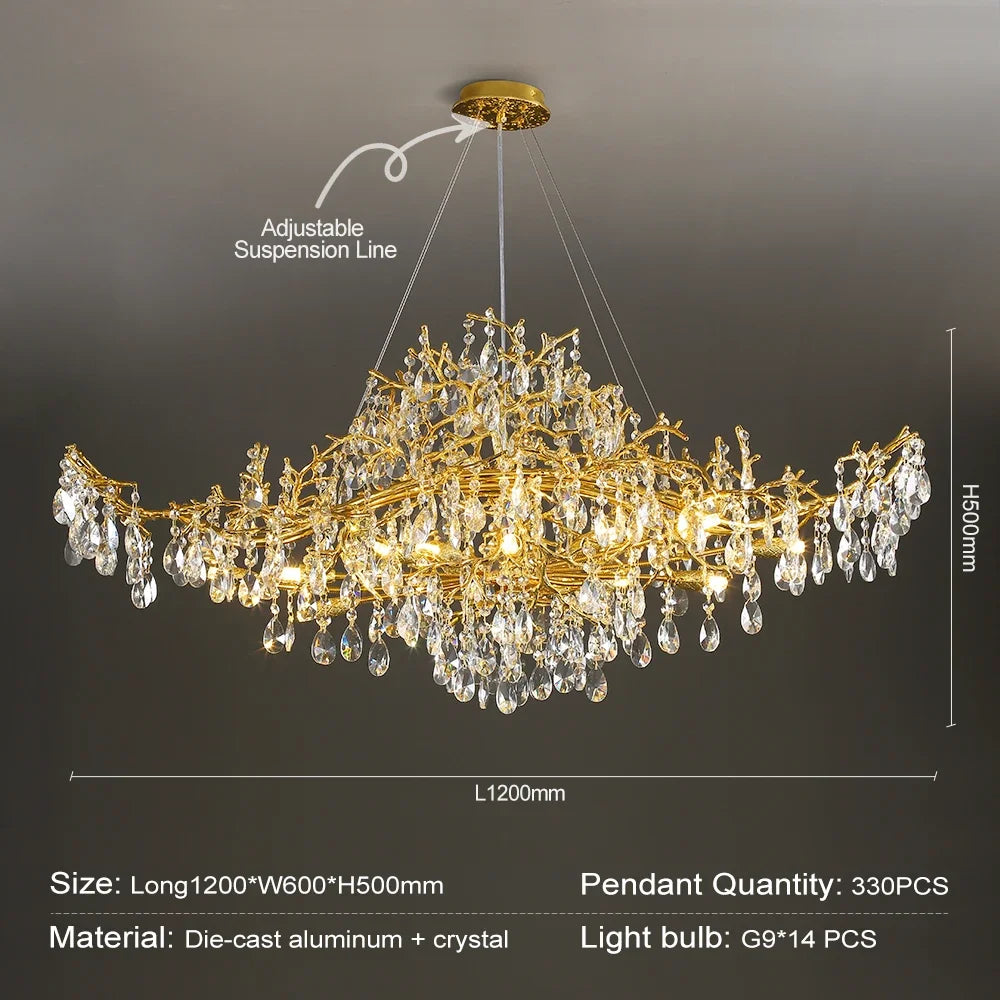 Luxury Luster Indoor Chandelier Lighting for Living Room, Hotel, and Restaurant