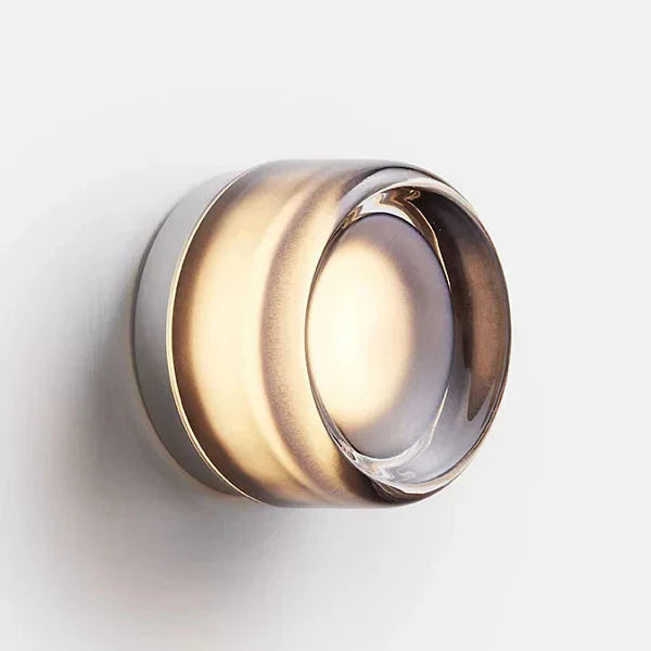 Round Glass LED Wall Sconce for Indoor Outdoor Lighting Décor