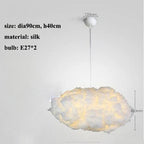 LED Cloud Chandelier: Floating Cotton Cloud Pendant Lamp for Nursery, Living Room, Kids Room