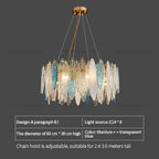 Glass Chandelier Light for Living Room, Bedroom, Dining: Luxury Art Designer Lighting