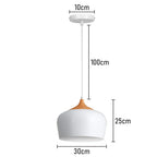 Nordic Wood Pendant Lights with Aluminum Shade for Home Restaurant Bar Hotel Café