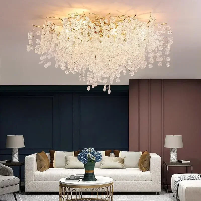 Money Tree Crystal Ceiling Chandelier