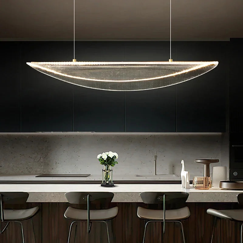 Modern Minimalist Acrylic LED Chandelier for Home Decor and Indoor Lighting