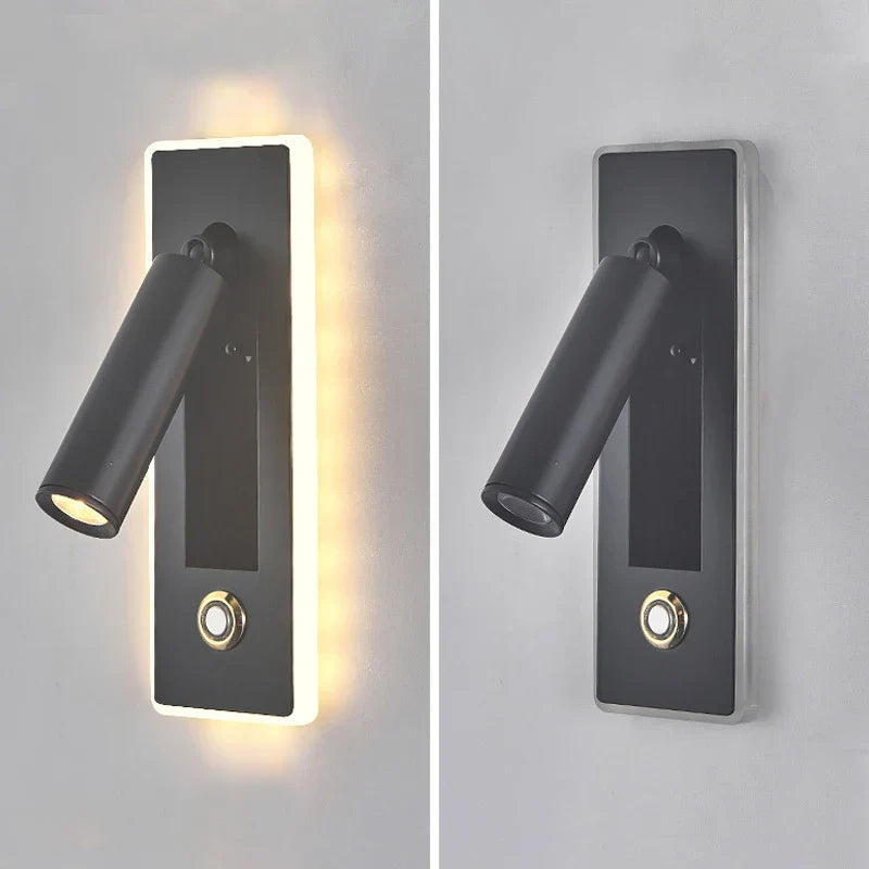Dimmable LED Wall Sconce Rotation Reading Light for Bedroom Living Room