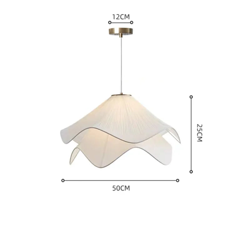 Nordic Simple Cloth Chandelier LED Pendant Light for Living Room & Bedroom