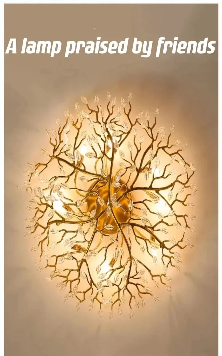 Modern LED Crystal Chandelier for Living Room Dining Bedroom Ceiling Light