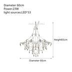 Starry Rain Crystal Chandelier: Luxury LED Lighting Decor for High Floors