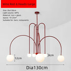 Milky White Glass Ball Ceiling Chandelier for Home Decor