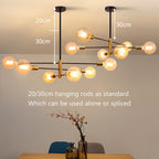 Modern Nordic Black LED Chandelier for Home Decor - Ceiling Lamp