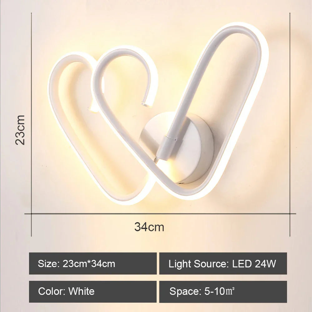 LED Wall Sconce Light Acrylic Lamp for Bedroom Corridor Chandelier Style